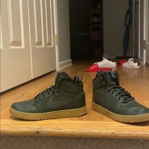 Nike all green high tops